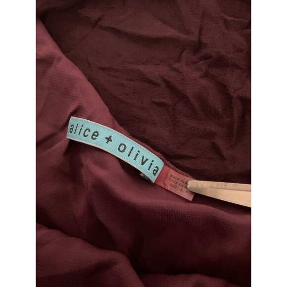 ALICE + OLIVIA Sequin Peplum Top Berry NWT size Small - Picture 7 of 13